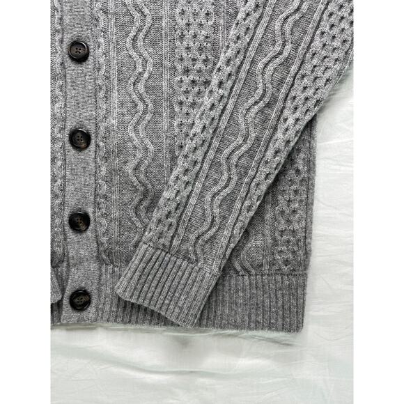 5-30 QI CASHMERE NWT Men's Sweater Gray Size M - Picture 4 of 13